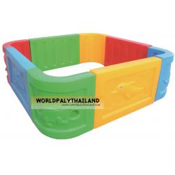 บ่อบอลทรงสี่เหลี่ยมผนังรูปสัตว์