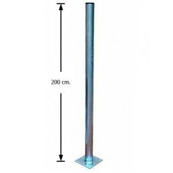 เสาเหล็กพร้อมเพลท 2 นิ้ว สูง 2 เมตร