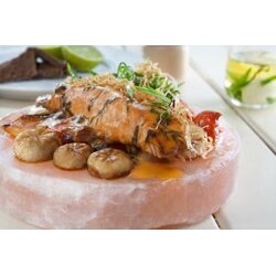 แผ่นเกลือสำหรับปิ้ง ย่าง หรือเป็นถาดเสริฟอาหาร แบบกลม ขนาด 8"x2"