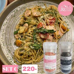 ชุดโปรสุดคุ้ม เกลือชมพู หิมาลายัน พิงค์ ซอลท์ ตรา อาร์ ไอ ชนิดหัวบด 90 g. + เกลือดำ หิมาลายัน แบล็ค ซอลท์ ตรา อาร์ ไอ ชนิดหัวบด 90 g.