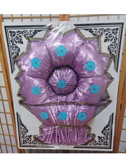 พวงหรีดผ้าแพร_สีม่วงอ่อน ส่งฟรี