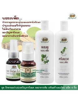ชุดรักษาผมร่วง&ลดปัญหารังแค ลดอาการคัน เสริมสร้างผมใหม่ อภัยภูเบศร