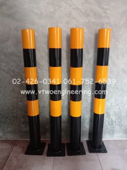 เสาเหล็กกันชน สีเหลือง-ดำ สูง 80 ซม. TB003