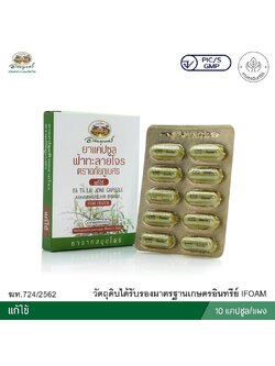 ยาแคปซูลฟ้าทะลายโจร ตราอภัยภูเบศร ขนาดบรรจุ 10 แคปซูล