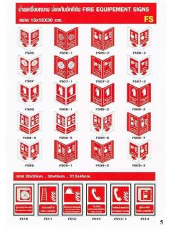 ป้ายเครื่องหมาย ป้องกันอัคคีภัย