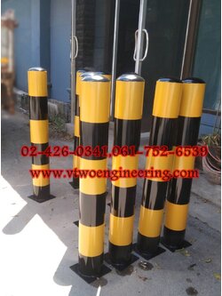 เสาเหล็กกันชน สีเหลือง-ดำ สูง 120 ซม. 6 นิ้ว TB0017