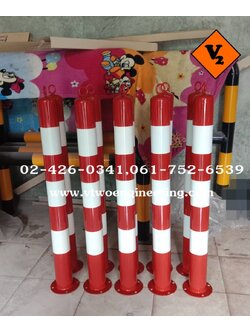 เสาเหล็กกันชน 3 นิ้ว สูง 80 ซม พร้อมห่วงคล้องโซ่ TB0013