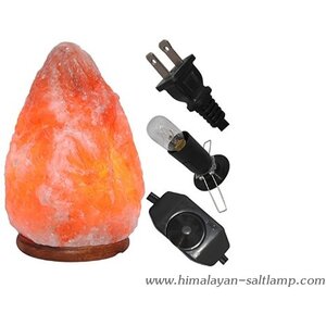 โคมไฟหินเกลือหิมาลัย ทรงธรรมชาติ รุ่นปลั๊กไฟปรับแสงได้ / Himalayan Salt Natural Lamp with Dimmer Switch