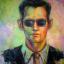"King of Thailand" ภาพวาดสีอะครีลิค งานเพ้นท์บนเฟรมผ้าใบ canvas ขนาด 50 x 50 cm.[เฟรมขอบหนา]