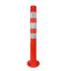 เสาจราจร 80 cm. สีส้มคาดแถบขาวสะท้อนแสงสีขาว TPU