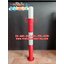เสาเหล็กกันชน สีขาว-แดง สูง 80 ซม. พร้อมห่วงคล้องโซ่ TB00025
