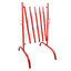แผงกั้นเหล็กยืดได้ ขนาด 1.05 x 0.15 - 2.5 เมตร สีแดง - ขาว