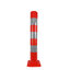 เสาจราจร4นิ้ว PE 78ซม สีดำคาดเหลือง,ส้มคาดขาวสะท้อนแสง