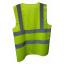 เสื้อจราจรสะท้อนแสง ขอบเขียว RV-10-15