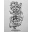 Surreal Portrait19 (SomKrok) วาดเส้นปากกา หมึกดำ กระดาษร้อยปอนด์ (200 แกรม) ขนาด 21×29.7 cm. A4