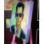 "King of Thailand" ภาพวาดสีอะครีลิค งานเพ้นท์บนเฟรมผ้าใบ canvas ขนาด 50 x 50 cm.[เฟรมขอบหนา]