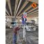 เสาเหล็กพร้อมเพลท 3 นิ้ว สีขาว-ดำ สูง 2.50 เมตร