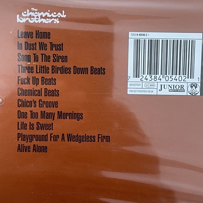 แผ่น CD ซีดีเพลง The Chemical Brothers – Exit Planet Dustแผ่นแท้ ใหม่ ซีล