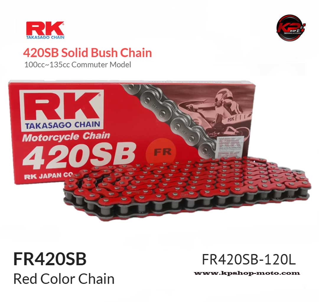 โซ่ RK สีแดง FR420SB-120L (Red Color Chain)
