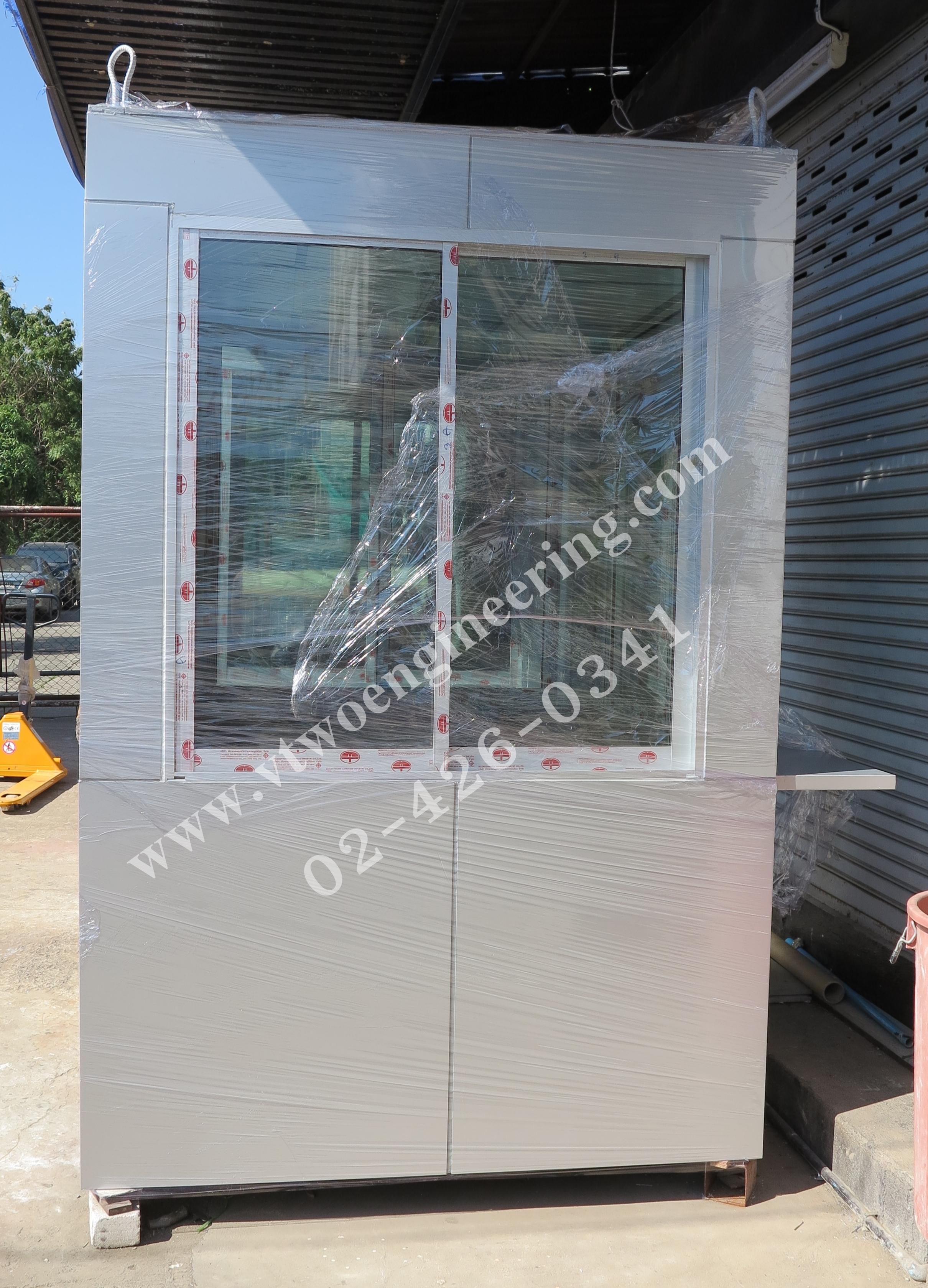 ป้อมยามสำเร็จรูป ป้อมยาม ตู้ยาม ป้อมรปภ.ป้อมยามอลูมิเนียมคอมโพสิต VT00017