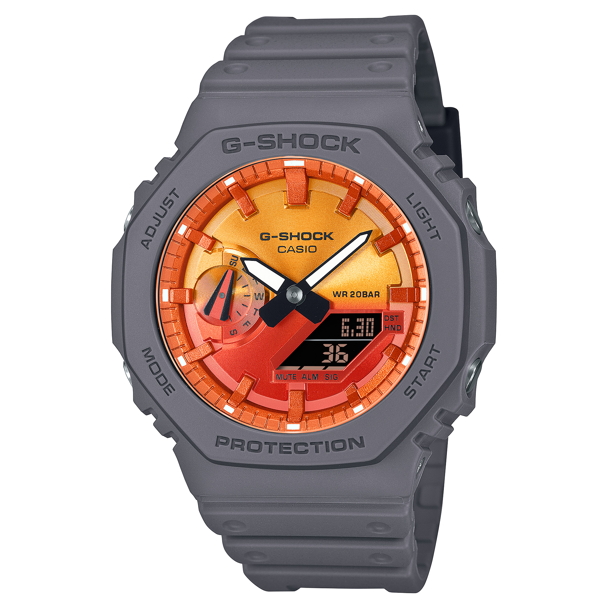 GA-2100FL-8A | อะนาล็อก-ดิจิตอลมาตรฐาน | ซีรีส์ 2100 | G-SHOCK | นาฬิกา | CASIO