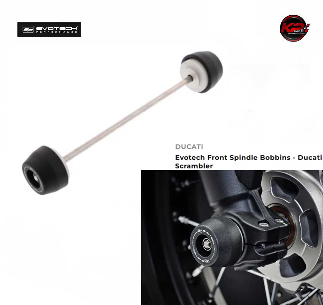 กันล้มหน้า Evotech Front Spindle Bobbins - Ducati Scrambler