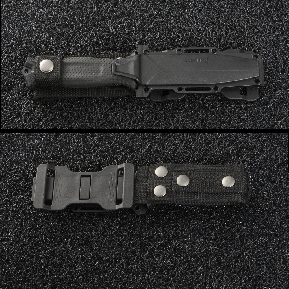 GB-103 มีดใบตาย มีดเดินป่า มีดแคมปิ้ง มีดพก Gerber Knife Black ใบมีดรวมด้าม 24 ซม ชิ้น 390 กรัม Black 11 inch