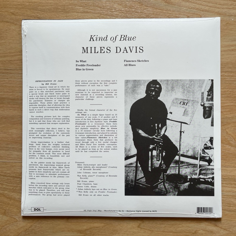 แผ่นเสียง Miles Davis - Kind Of Blue ,Vinyl, LP, Album, Reissue, Repress, 180 gram ,DOLEU, มือหนึ่ง ซีล
