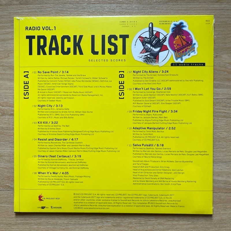 แผ่นเสียง Various - Cyberpunk 2077 Radio OST Vol. 1 Vinyl, LP, Album, Compilation, Yellow มือหนึ่ง ซีล
