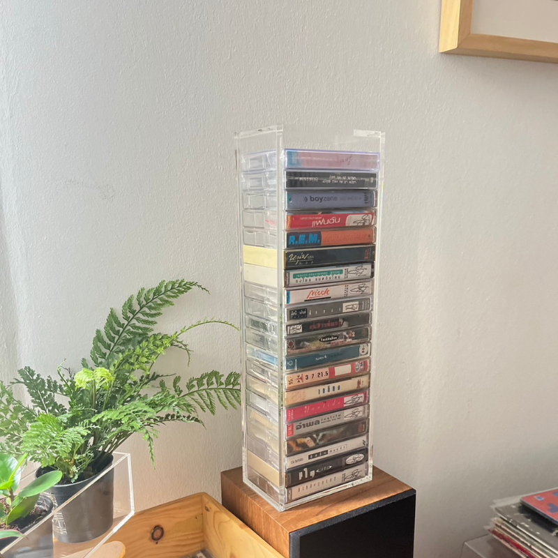 กล่องอะคริลิกเก็บตลับเทป,กล่องใสใส่ตลับเทป