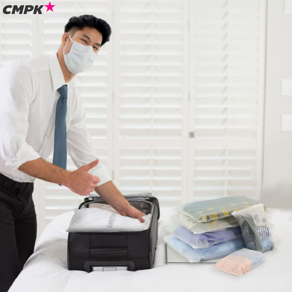 ถุงจัดระเบียบเสื้อผ้า ถุงซิปสไลด์ หนาพิเศษ 200mc แบบขุ่น เกรดพรีเมี่ยม (20ใบ) - ZBF