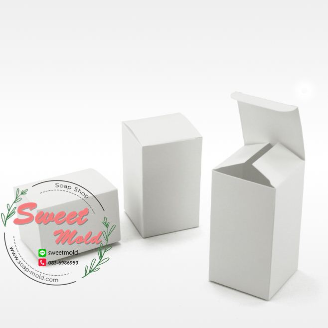 กล่องกระดาษปิดบนล่างสีขาว 100 ชิ้น (คลิกเพื่อเลือกขนาด)