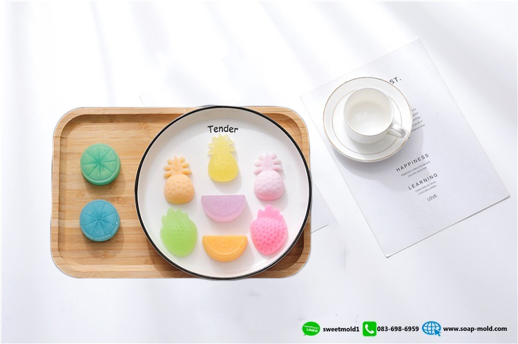 แม่พิมพ์ผลไม้รวม คละลาย ขนาด20-35กรัม (น้ำหนักแต่ละช่องไม่เท่ากัน) รหัสสินค้า: 007757