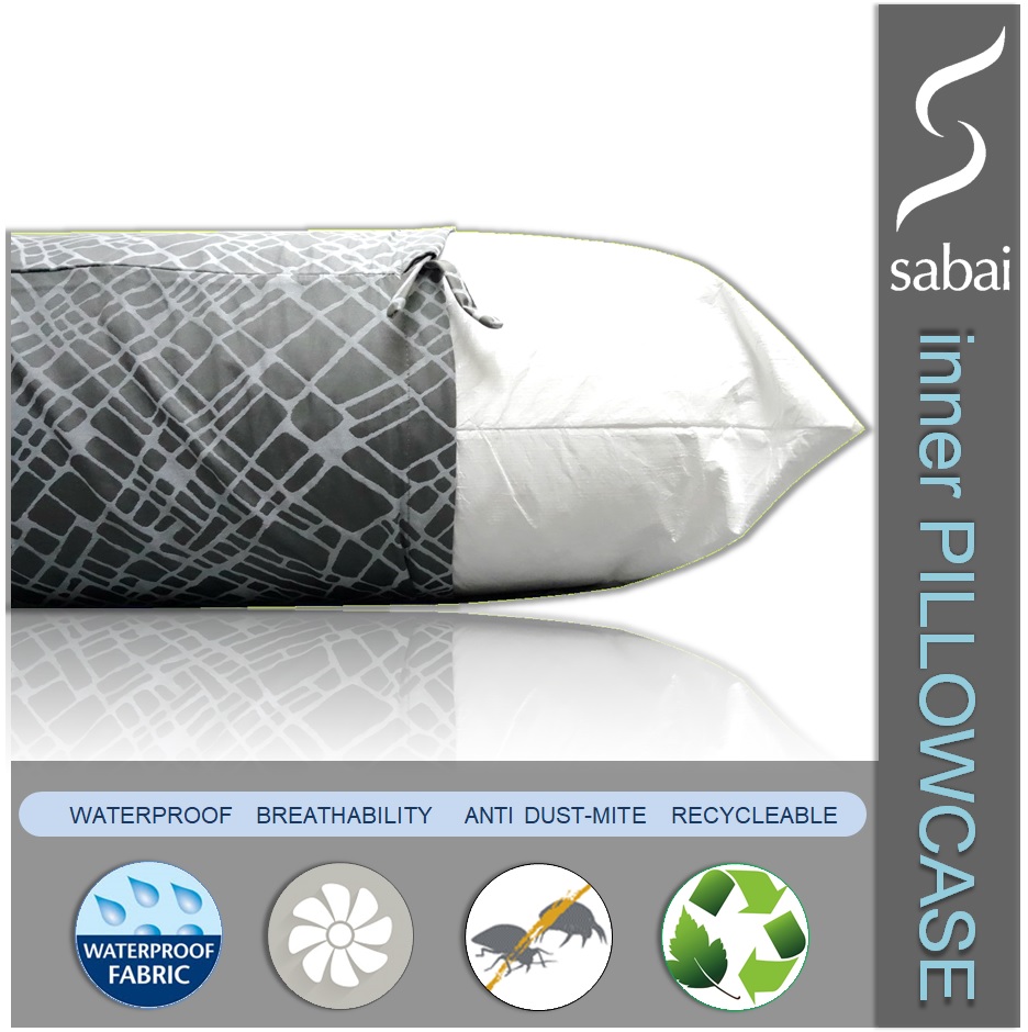 sabai cover ปลอกหมอนข้างชั้นใน กันน้ำ ระบายอากาศ ลดไรฝุ่น - [ FREE SIZE inner pillowcase (body) ]
