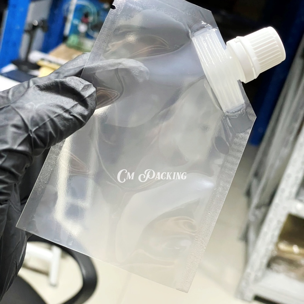 ถุงฝาเกลียว แบบเปิดก้นถุง (50ใบ) ใส่ซุป ใส่น้ำ/ของเหลว ติดจุกฝาเกลียว