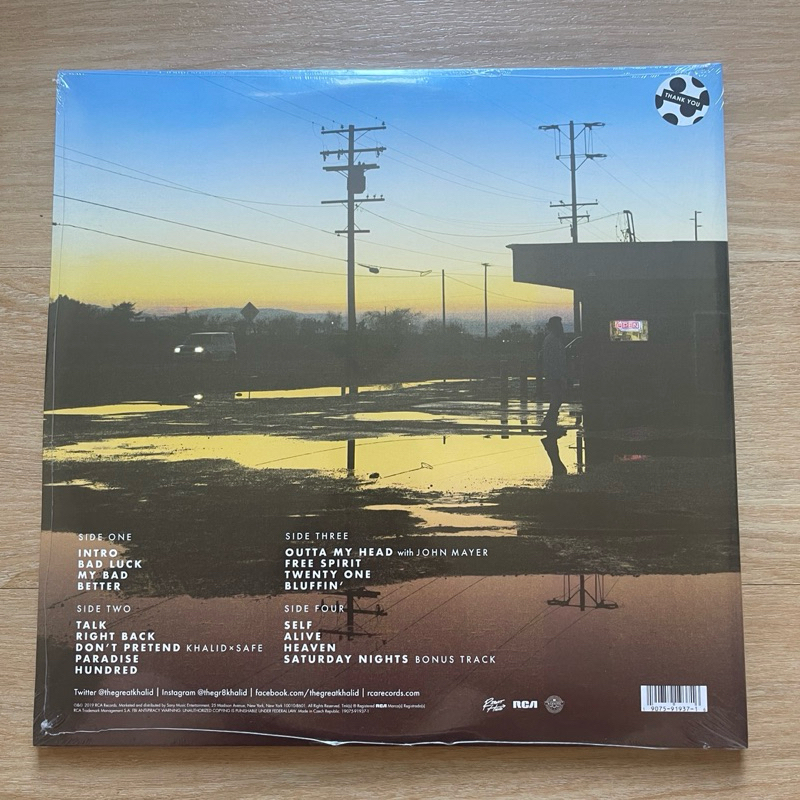 แผ่นเสียง Khalid– Free Spirit , 2 × Vinyl, LP, Album, Gatefold ,EU มือหนึ่ง ซีล