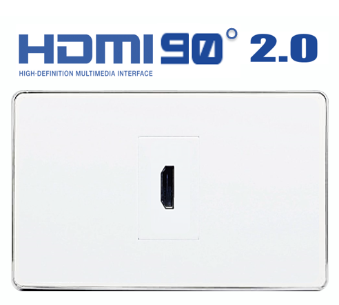 Wall Plate HDMI 90 (ขอบเงา)(1ช่อง)