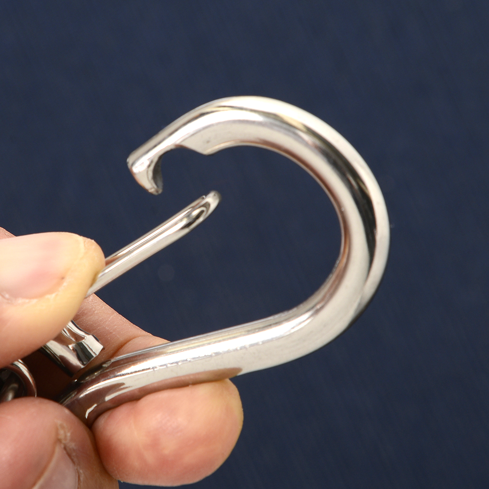 KC-04-11 Key Ring Key Chain พวงกุญแจ พวงกุญแจรถยนต์ กุญแจบ้าน ทำจากสแตนเลสอย่างดีขนาดกลาง+สายห้อย จำนวน 1 อัน 2 110 กรัม Silver ดูจากรูป