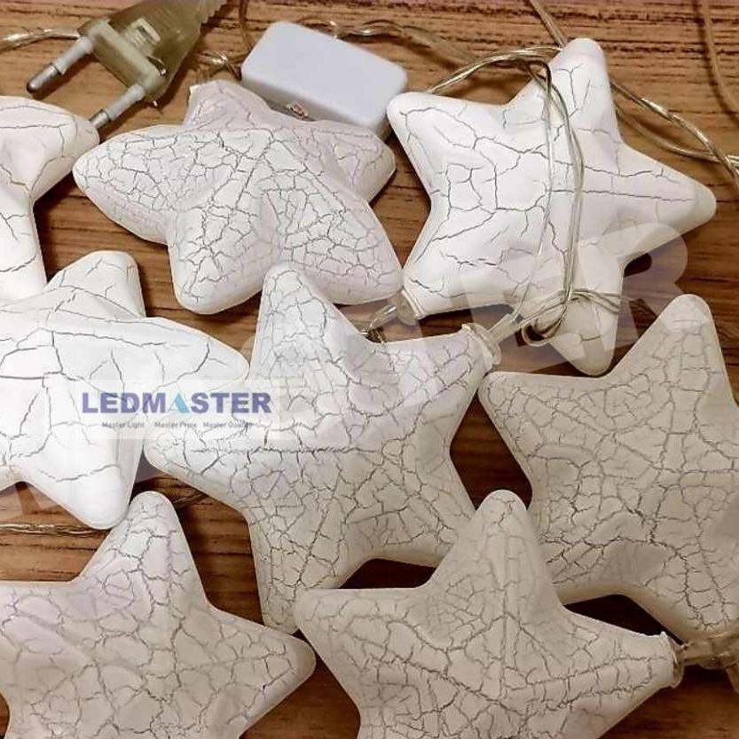 ไฟประดับตกเเต่งปีใหม่ ไฟเส้น led รูปดาวสีขาวขุ่น เเสงรวม (น้ำเงิน เเดง เหลือง เขียว ฟ้า ) เเบบไฟกระพริบสลับสี จำนวน 10 หัว ความยาว 2.5 เมตร สายไฟสีขาวใส ใช้สำหรับเป็นไฟเเฟนซีประดับอาคาร สถานที่ ตกเเต่งสวน งานปีใหม่ งานลอยกระทง ไฟประดับห้อง ไฟตกเเต่ง led