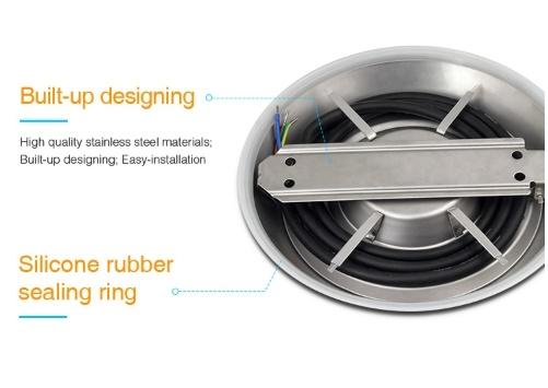 LED Swimming Pool Light Underwater Light ไฟไต้น้ำ โคมไฟสระว่ายน้ำ 12W 23 CM. / 18W 30 CM. 12V-24V IP68 ขอบสเเตนเลส เเสงขาว ( White ) / เเสงวอร์มไวท์ (warmwhite) -แอลอีดีสำหรับสระว่ายไฟสำหรับสระว่ายน้ำ น้ำพุ สปอร์ตไลท์ไฟใต้สระน้ำ