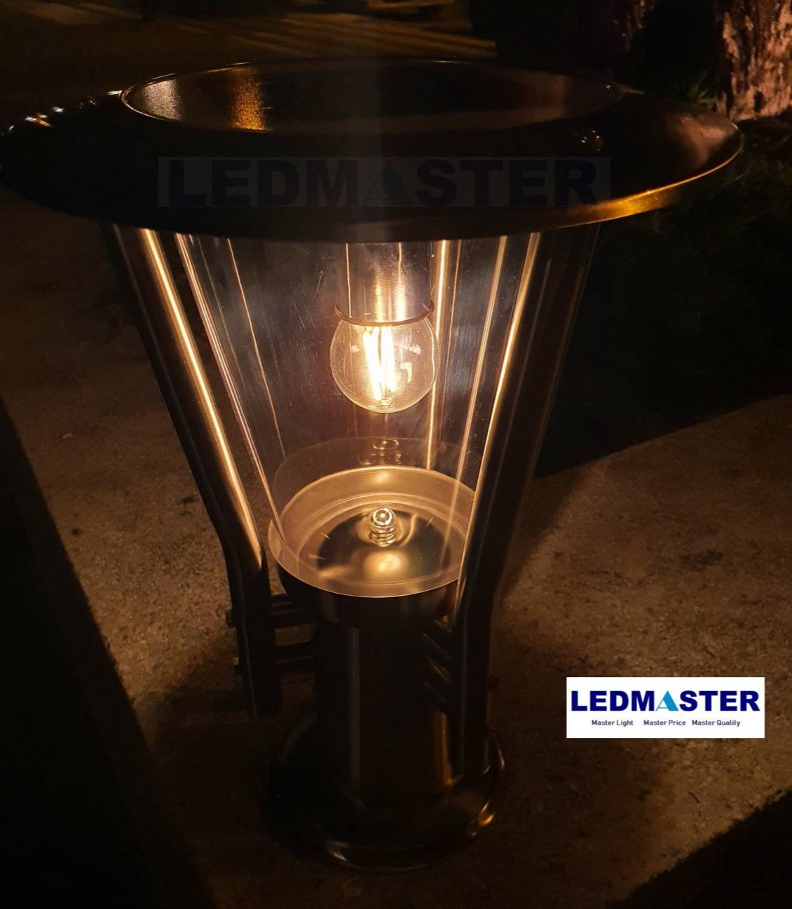 ✔NEW Solar Lamp Light โคมไฟหัวเสาโซล่าเซลล์ อะลูมิเนียมอย่างดี ทรงหรู ขนาด 35 CM เเถมฟรี หลอดไฟ led วินเทจ เเสง warmwhite ไฟโซล่าเซลล โคมไฟหัวเสา Solar