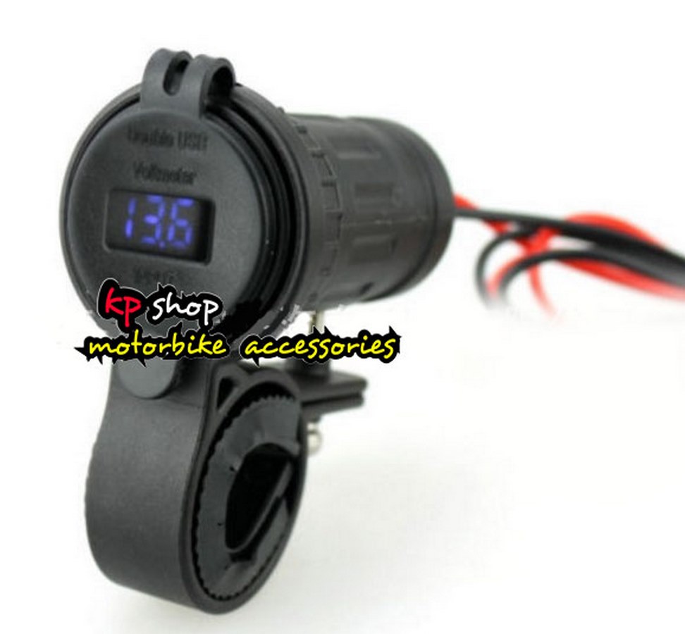 ที่ชารจ usb 2 port พร้อมที่วัดvoltmeter