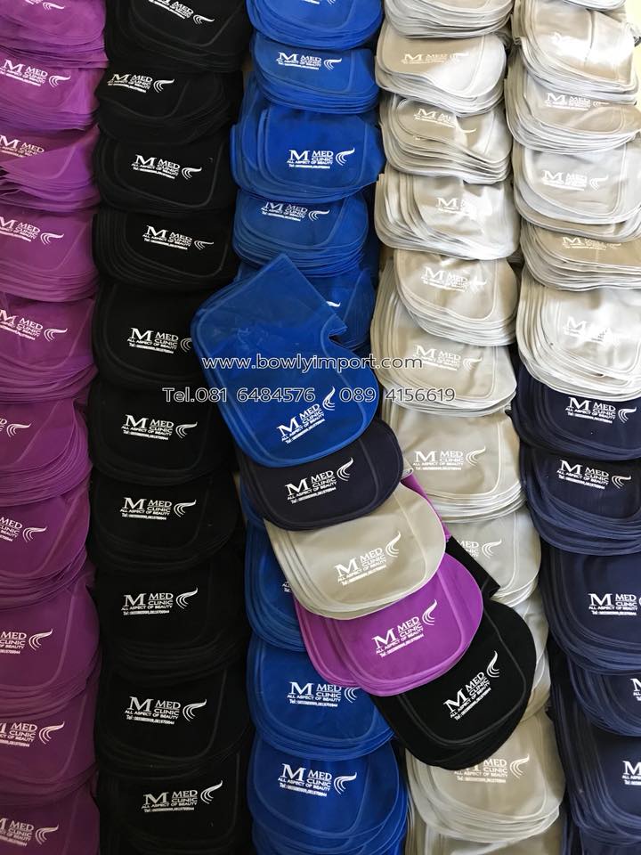 หมอนรองคอเป่าลม เนื้อผ้ากำมะหยี่ พร้อมสกรีนโลโก้