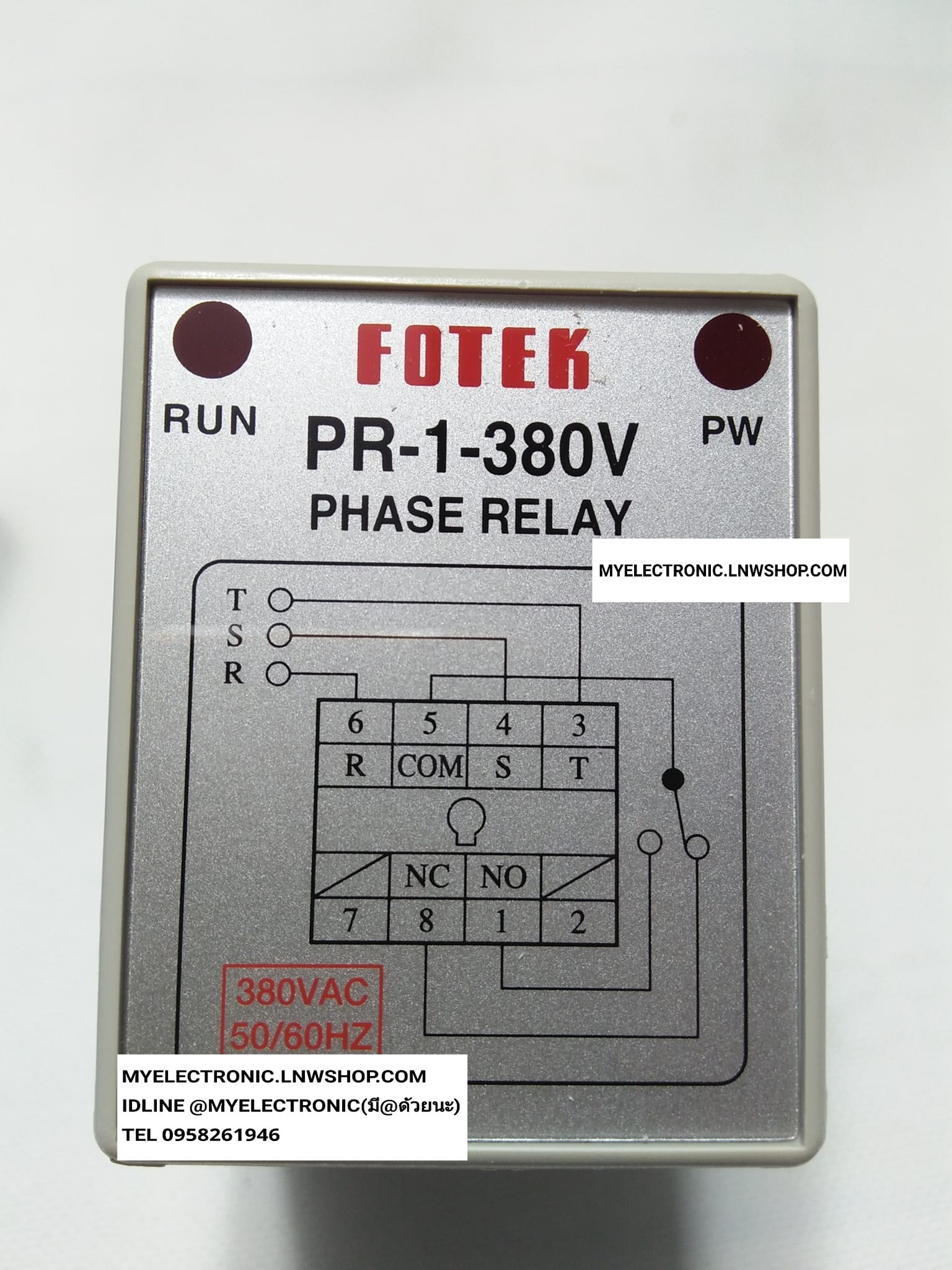 ขาย PR-1-380V PHASE RELAY ยี่ห้อ FOTEK ของแท้ รุ่น PR1 MODEL ราคา ตัวละ . . . . หน่วย บาท