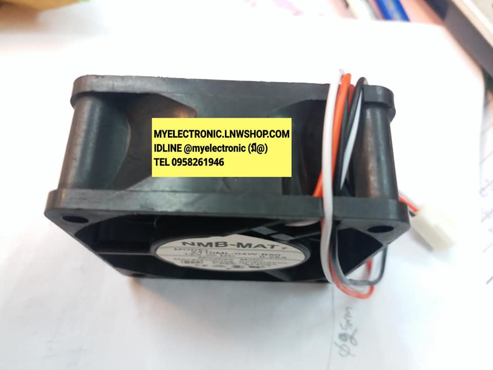 พัดลม24VDC0.13AชนิดลูกปืนขนาดSIZE60×60×25MM 60×60×25มม.ยี่ห้อNMB-MATรุ่น2410RL-05W-B79