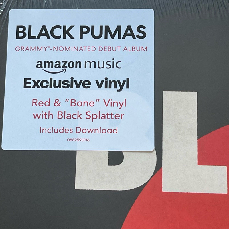 แผ่นเสียง Black Pumas - Black Pumas **Red & Bone with Black Splatter , Vinyl, LP, Album, Reissue, มือหนึ่ง ซีล