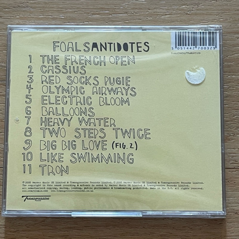 แผ่น ซีดี Foals – Antidotes CD, Album,EU แผ่นแท้ ใหม่ ซีล