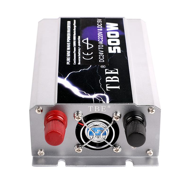 ราคาโรงงาน TBE inverter pure sine wave power inverter 500W DC 24V เครื่องแปลงไฟรถยนต์ 24V เป้นไฟบ้าน 220V อินเวอร์เตอร์ชนิดคลื่นไฟนิ่ง