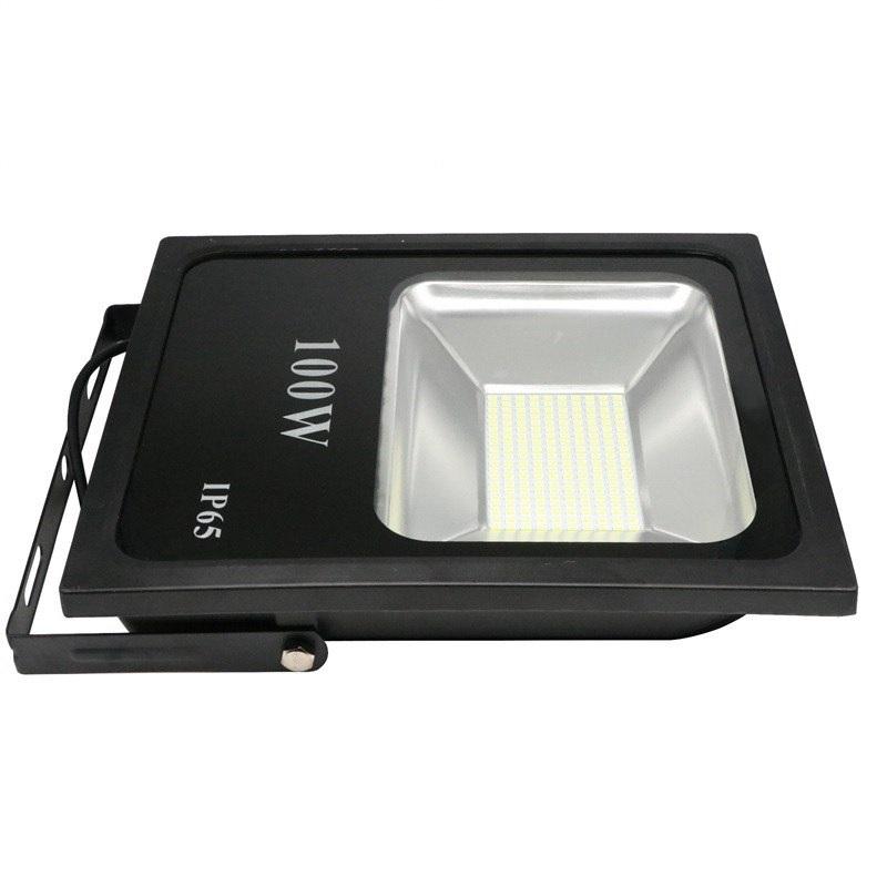 LED FLOODLIGHT โคมไฟสปอร์ตไลท์ 100W รุ่น Slim Chip SMD เเสง warmwhite โคมไฟสนาม ไฟฟลัดไลท์ สำหรับตกเเต่งสถานที่ อาคาร สวน ส่องป้ายโฆษณา จำนวน 1 ชิ้น