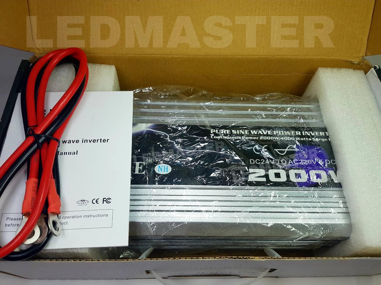 [ เเท้ 100% ] TBE pure sine wave power inverter 24V 2000W เครื่องแปลงไฟรถเป็นไฟบ้าน คลื่นกระเเสไฟนิ่ง (DC 24 V TO AC 220V) อินเวอร์เตอร์หรือหม้อแปลงไฟ ใช้สำหรับเเปลงไฟแบตเป็นไฟบ้าน คอมพิวเตอร์ เครื่องใช้ไฟฟ้าในบ้าน ชุดแห่เครื่องเสียง จำนวน 1 เครื่อง